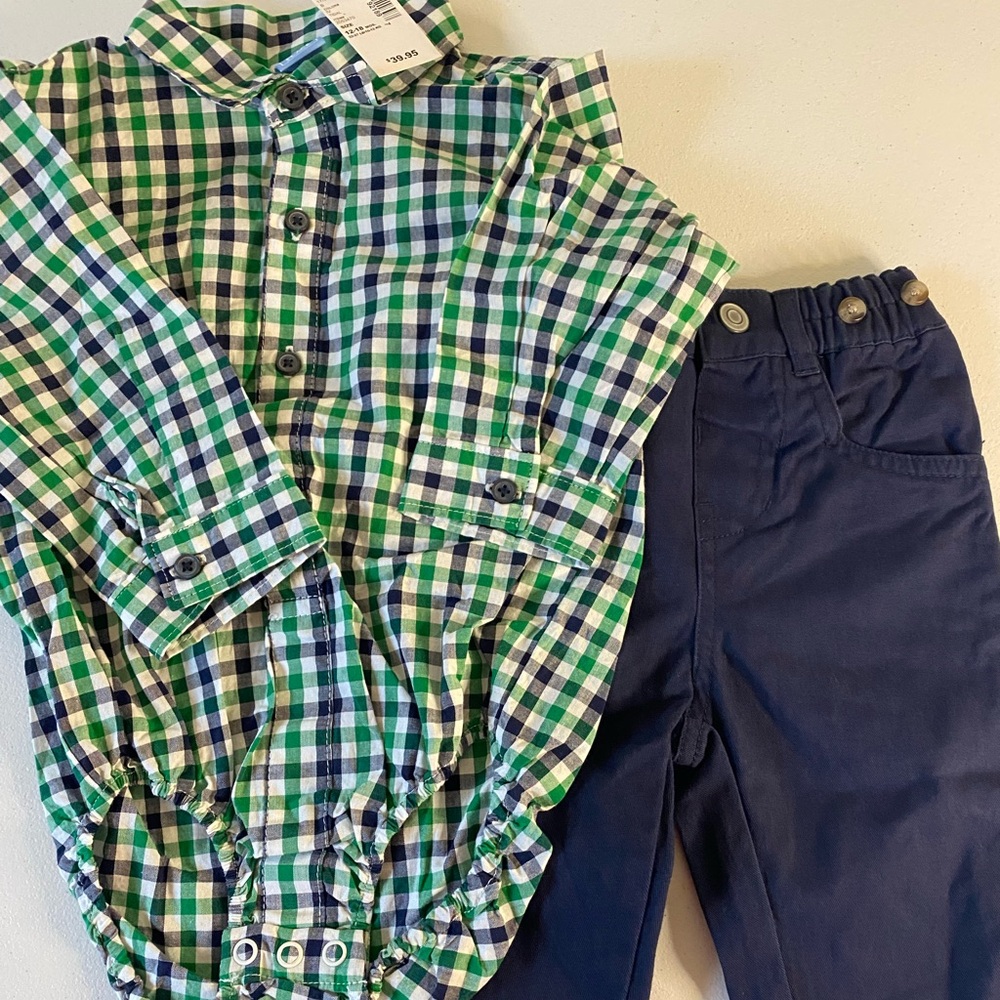 Children’s Place Baby Boy Pants, Top Suspenders Not Included 12-18 Months (F8)